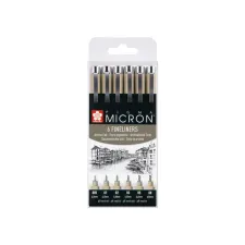 Fineliner Sakura pigma micron set 6stuks zwart