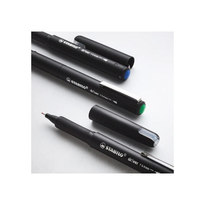 Fineliner STABILO dr!ver fijn zwart