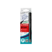Fineliner STABILO dr!ver medium assorti 4 stuks Fineliner STABILO dr!ver medium assorti 4 stuks
