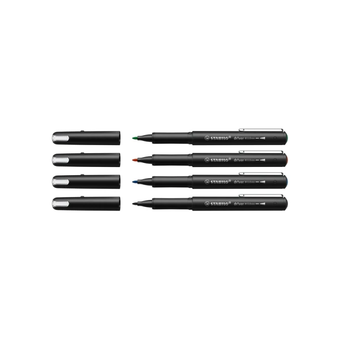 Fineliner STABILO dr!ver medium assorti 4 stuks