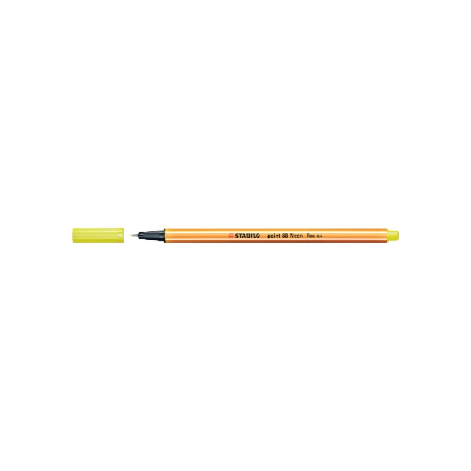 Fineliner STABILO point 88/024 fijn neon geel
