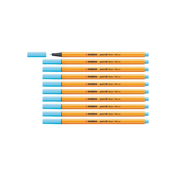 Fineliner STABILO point 88/031 fijn neon blauw