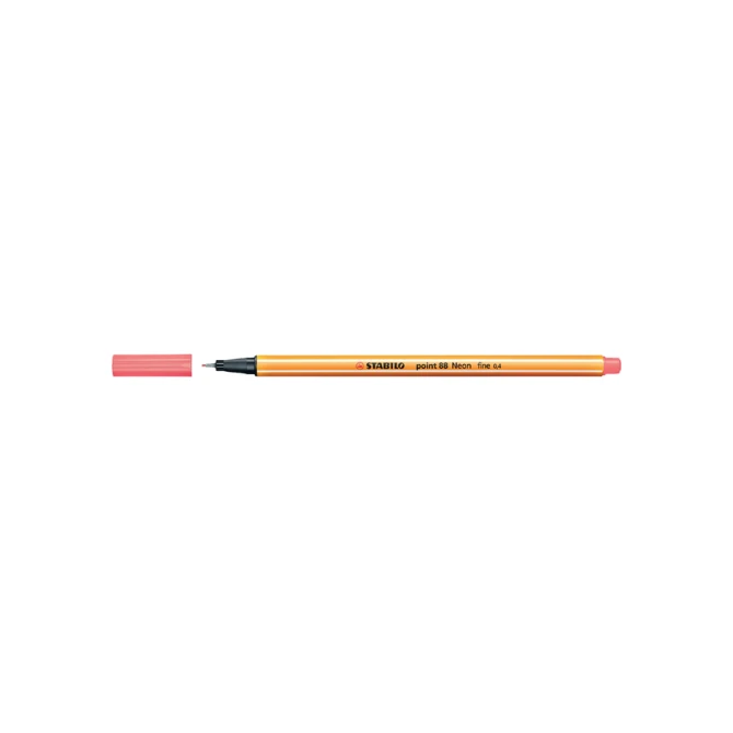 Fineliner STABILO point 88/040 fijn neon rood
