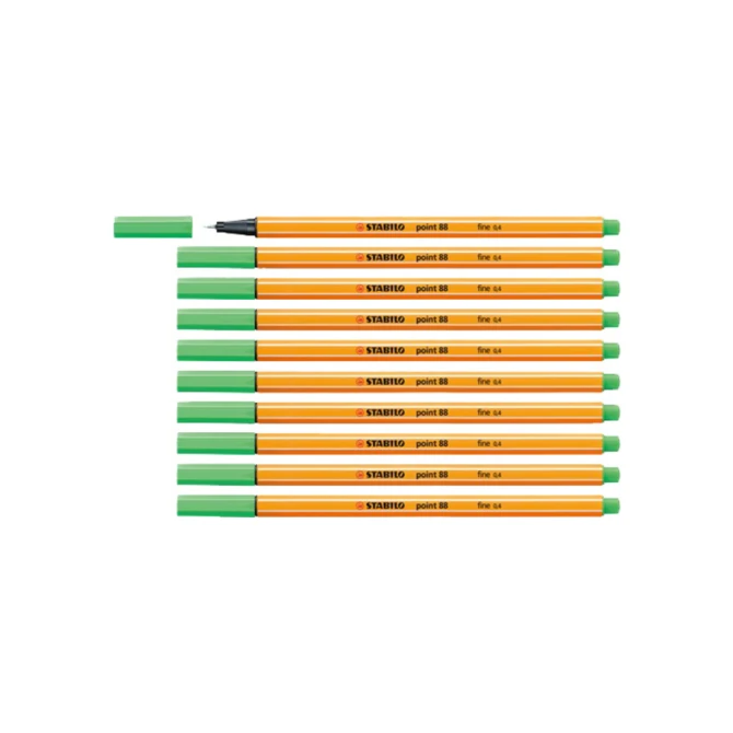 Fineliner STABILO point 88/16 fijn licht smaragdgroen