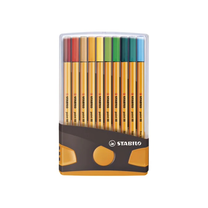 Fineliner STABILO point 88/20 ColorParade rollerset antr/or F ass 20st