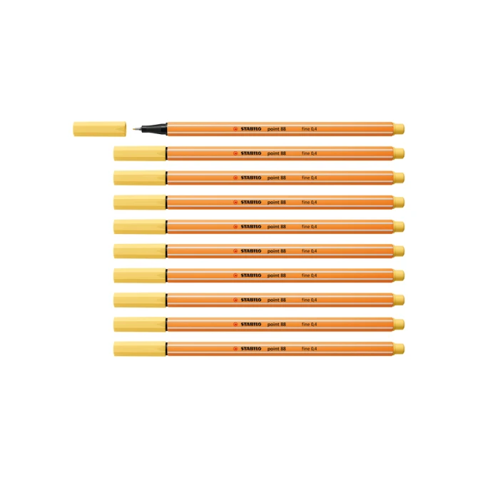 Fineliner STABILO point 88/23 fijn lichtgeel