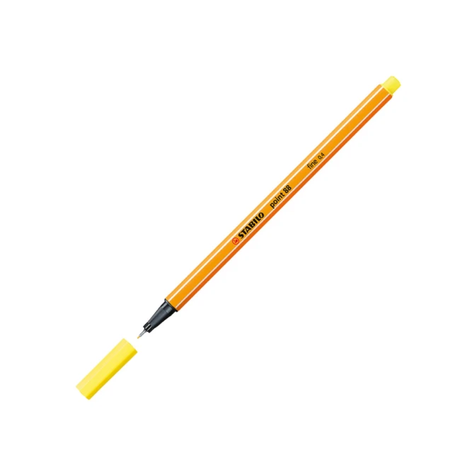 Fineliner STABILO point 88/24 fijn citroengeel