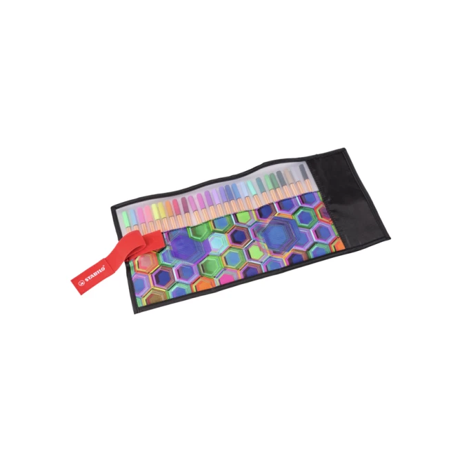 Fineliner STABILO point 88/25 Arty rollerset zwart fijn ass 25st