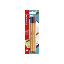 Fineliner STABILO point 88/3 fijn assorti blister à 3 stuks Fineliner STABILO point 88/3 fijn assorti blister à 3 stuks