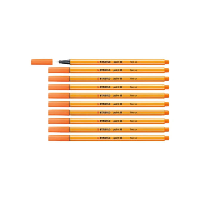 Fineliner STABILO point 88/30 fijn bleek vermiljoen