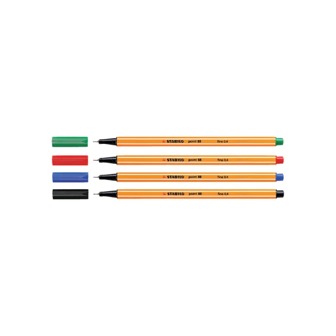 Fineliner STABILO point 88/40 fijn rood