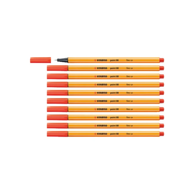 Fineliner STABILO point 88/48 fijn lichtrood