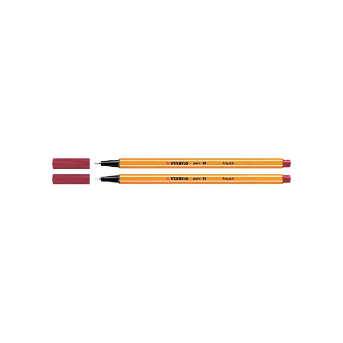 Fineliner STABILO point 88/50 fijn donkerrood
