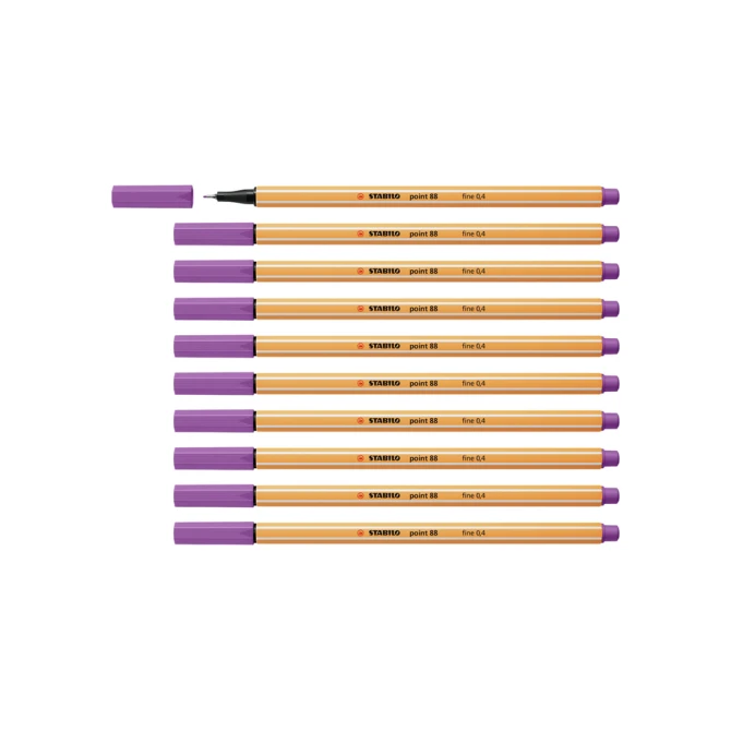 Fineliner STABILO point 88/60 fijn vergrijsd violet