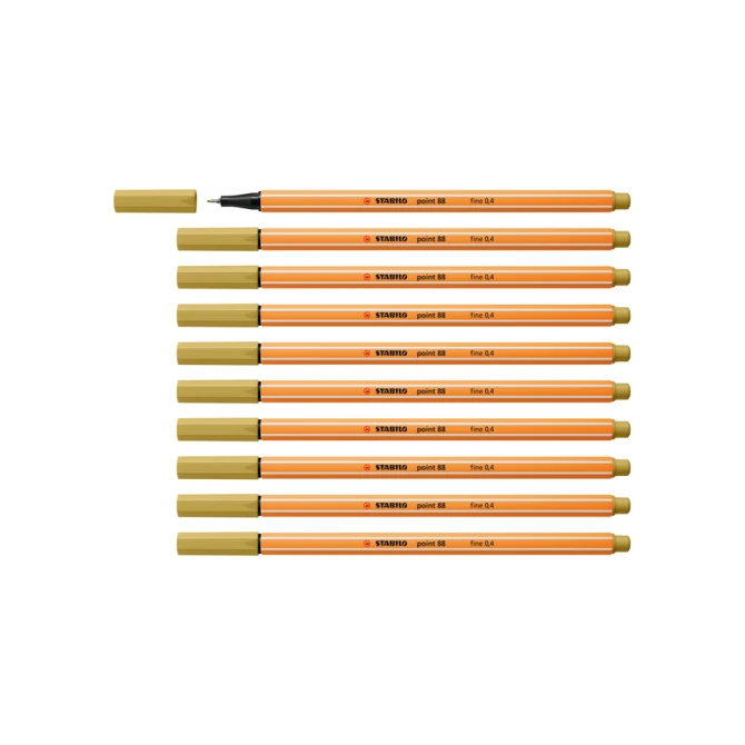 Fineliner STABILO point 88/66 fijn khaki