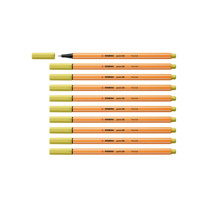 Fineliner STABILO point 88/67 fijn mosterd