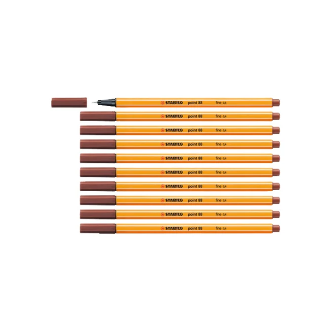 Fineliner STABILO point 88/75 fijn sienna