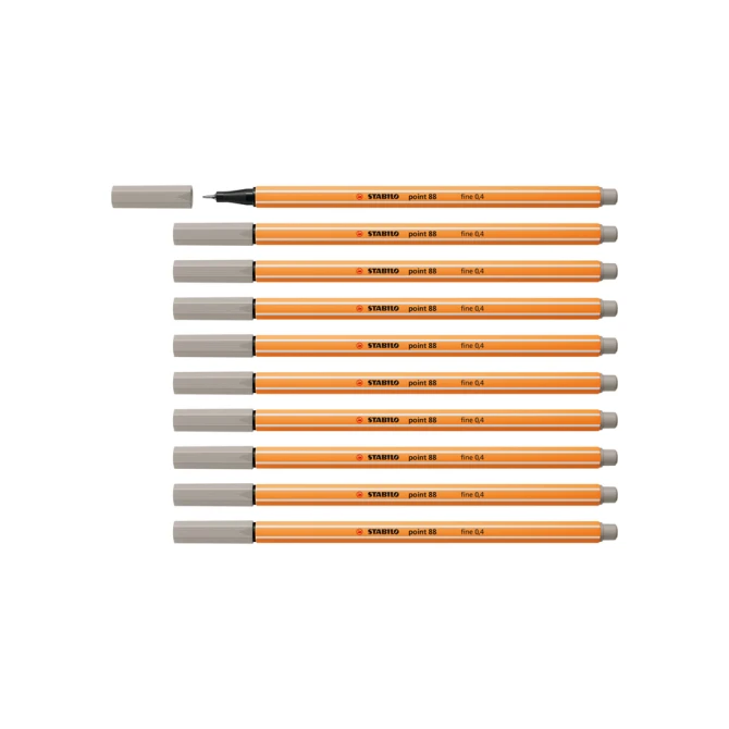 Fineliner STABILO point 88/93 fijn warm grijs