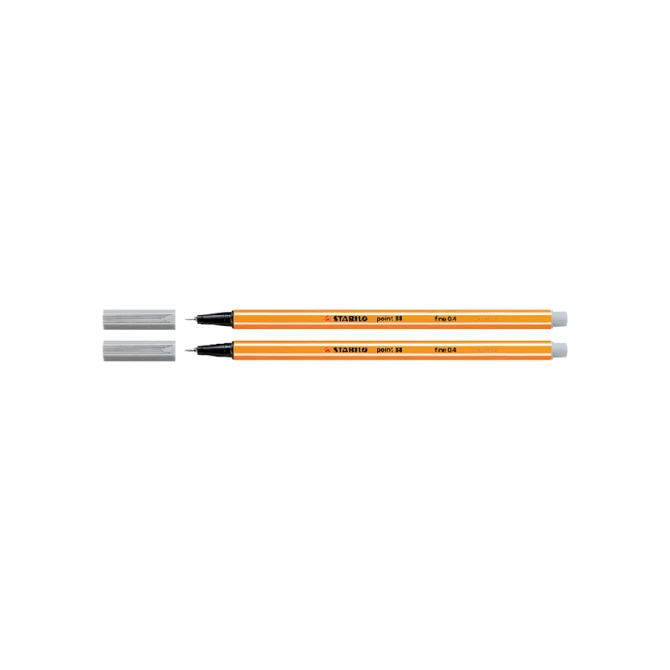 Fineliner STABILO point 88/94 fijn lichtgrijs