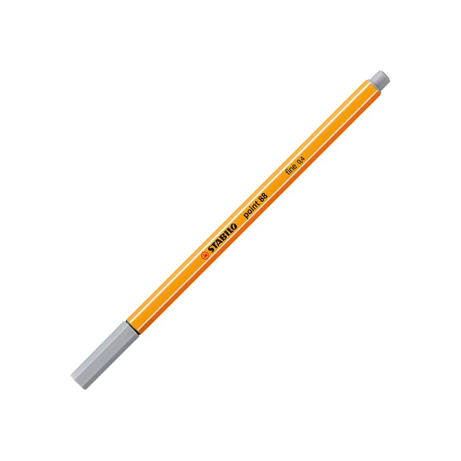Fineliner STABILO point 88/95 fijn middelkoud grijs