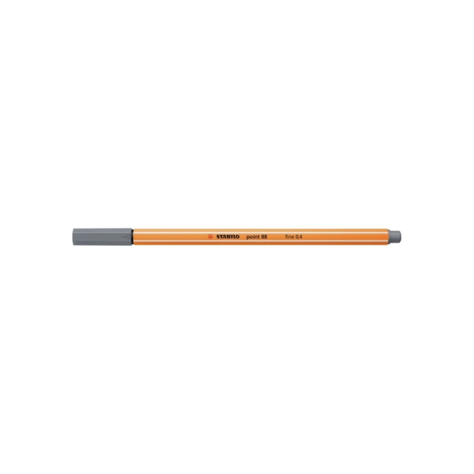 Fineliner STABILO point 88/96 fijn donkergrijs