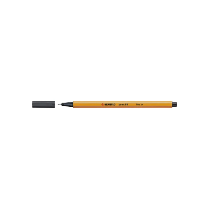 Fineliner STABILO point 88/97 fijn diepkoud grijs