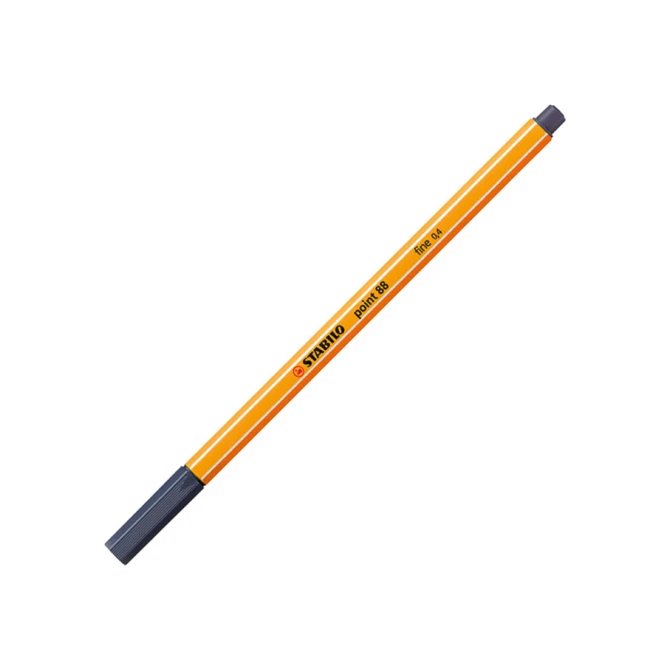 Fineliner STABILO point 88/98 fijn payne's grijs