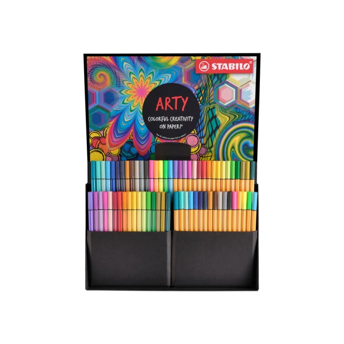 Fineliner STABILO point 88 & Pen 68  Arty creative assorti luxe box à 68 stuks