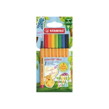 Fineliner STABILO point 88 Animal Vibes mini fijn assorti blister à 8 stuks Fineliner STABILO point 88 Animal Vibes mini fijn assorti blister à 8 stuks