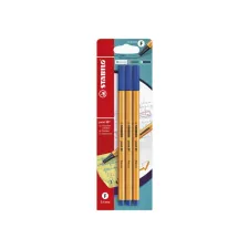 Fineliner STABILO point 88 fijn blauw blister à 3 stuks Fineliner STABILO point 88 fijn blauw blister à 3 stuks