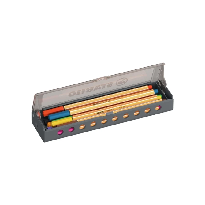 Fineliner STABILO point 88 fijn clickset à 10 kleuren