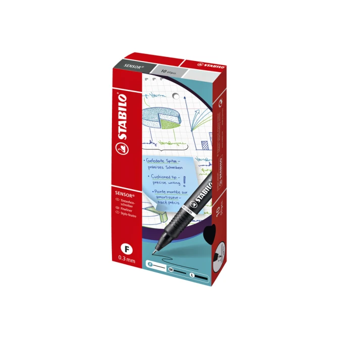Fineliner STABILO Sensor 189/40 fijn rood