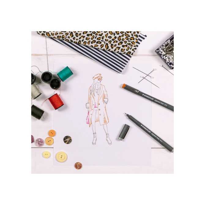 Fineliner Staedtler Pigment 308 zwart 0.1mm
