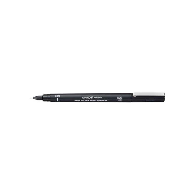 Fineliner Uni-ball Pin 0.03mm zwart