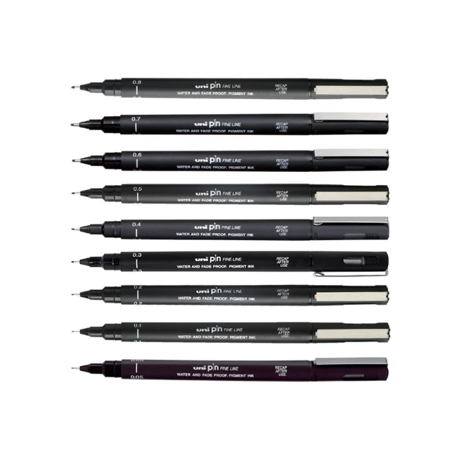 Fineliner Uni-ball Pin 0.03mm zwart