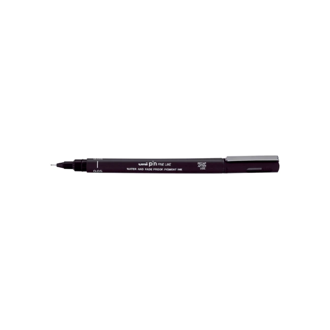 Fineliner Uni-ball Pin 0.05mm zwart