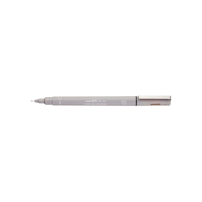 Fineliner Uni-ball Pin 0.1mm lichtgrijs