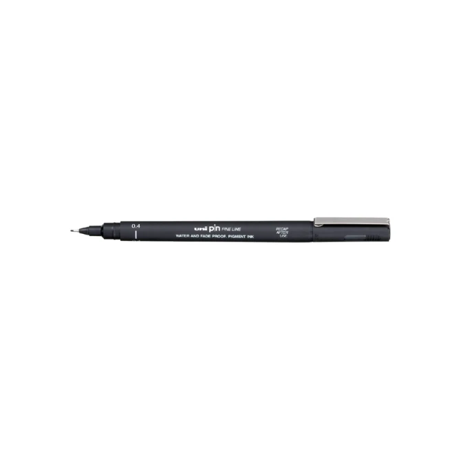 Fineliner Uni-ball Pin 0.4mm zwart