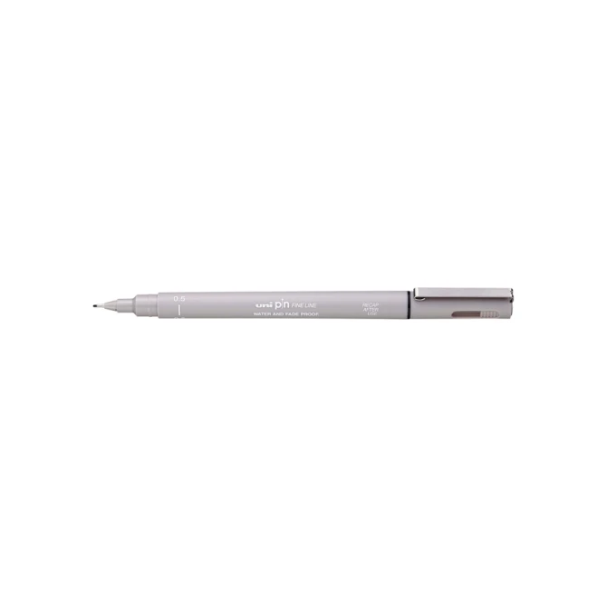Fineliner Uni-ball Pin 0.5mm lichtgrijs