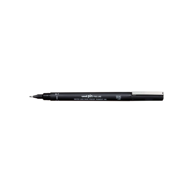 Fineliner Uni-ball Pin 0.7mm zwart
