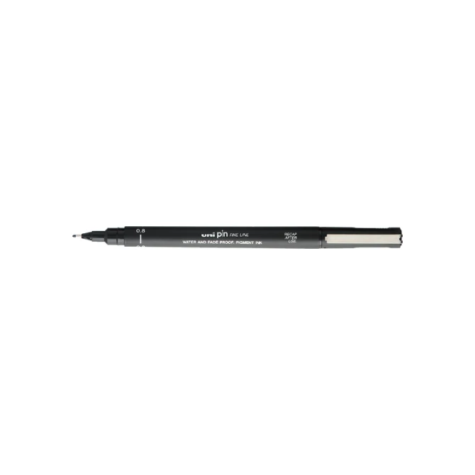 Fineliner Uni-ball Pin 0.8mm zwart