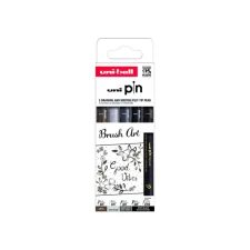 Fineliner Uni-ball Pin Brush Art set à 5 stuks assorti