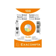 Flashcard Exacompta 74x105mm lijn 5 kleuren 100 vel