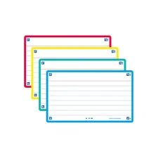 Flashcard Oxford 2.0 75x125mm 80 vel 250gr lijn assorti