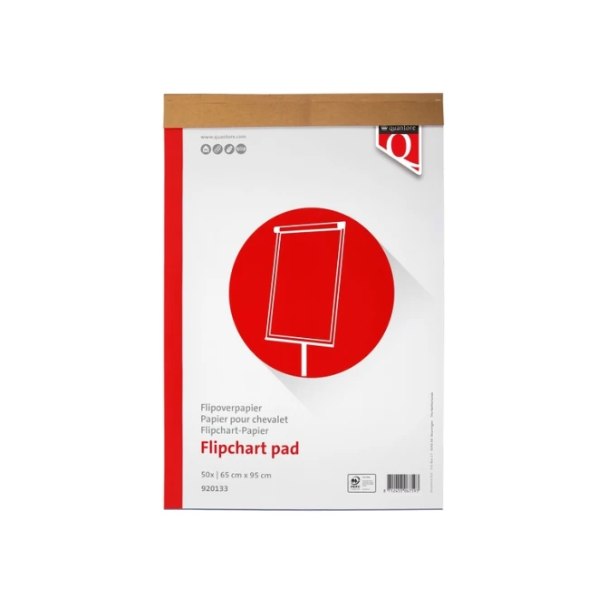 Flipoverpapier Quantore 65x95cm 50vel opgerold in verzenddoos
