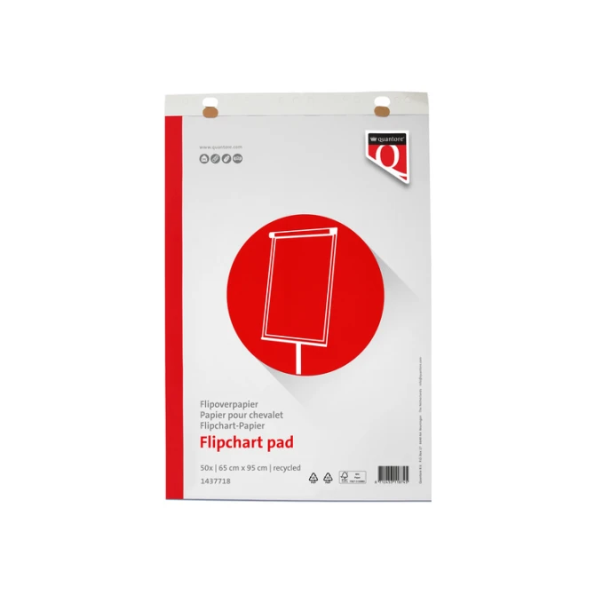 Flipoverpapier Quantore 65x95cm 50vel recycled ongevouwen