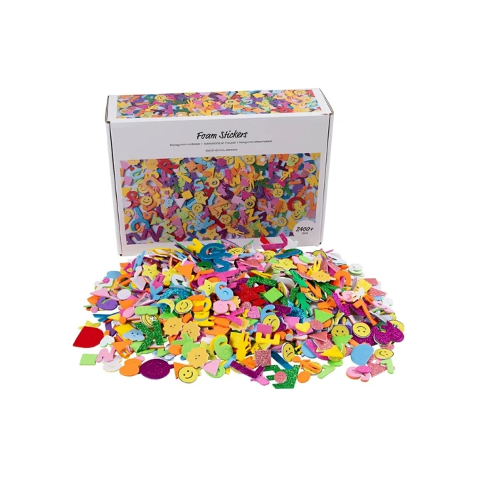 Foamstickers Creativ Company diverse vormen zelfklevend doos à 2640 stuks assorti