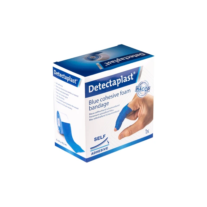 Foamverband blauw Detectaplast 6cmx4,5m