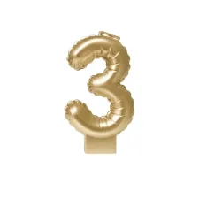 Foil balloon candle gold 3