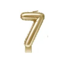 Foil balloon candle gold 7